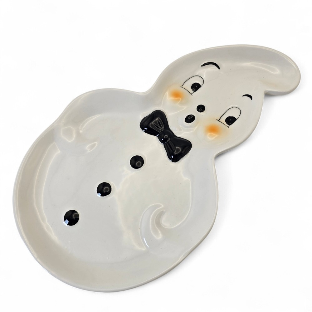 Johanna Parker Ghost Plate Halloween Carnival Cottage Magenta Ceramic - Picture 4 of 4